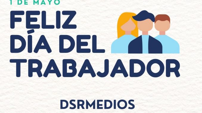 Historia de Instagram día del trabajador simple Azul verde - 1